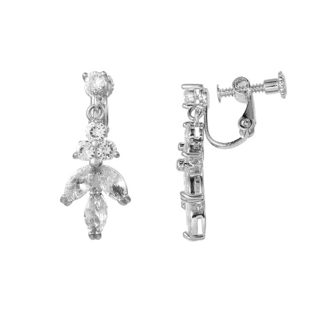 Clip - On Screw Back Earrings of Marquise Leaf Drop - Earrings - Cassandra Lynne