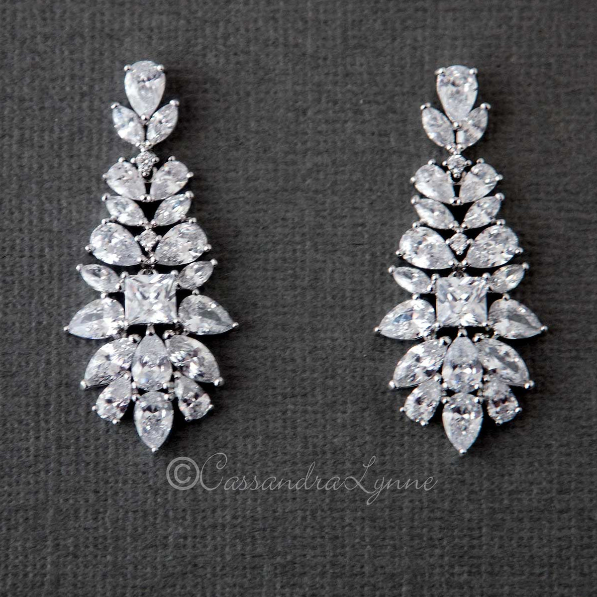 Clip On Vintage Drop Bridal Earrings - Earrings - Cassandra Lynne