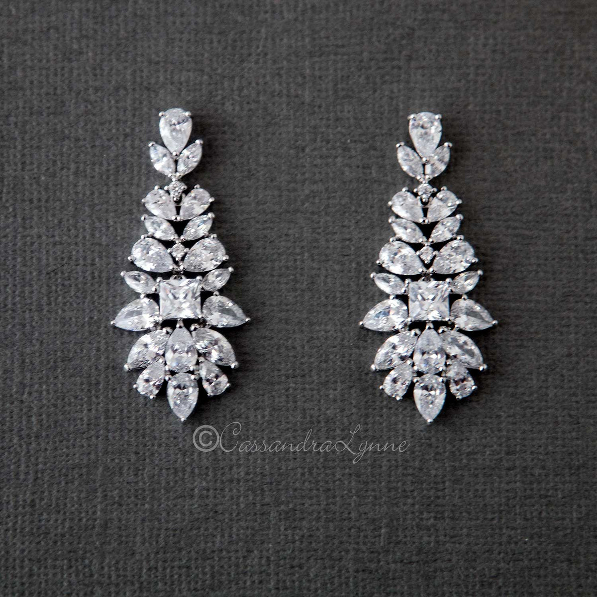 Clip On Vintage Drop Bridal Earrings - Earrings - Cassandra Lynne