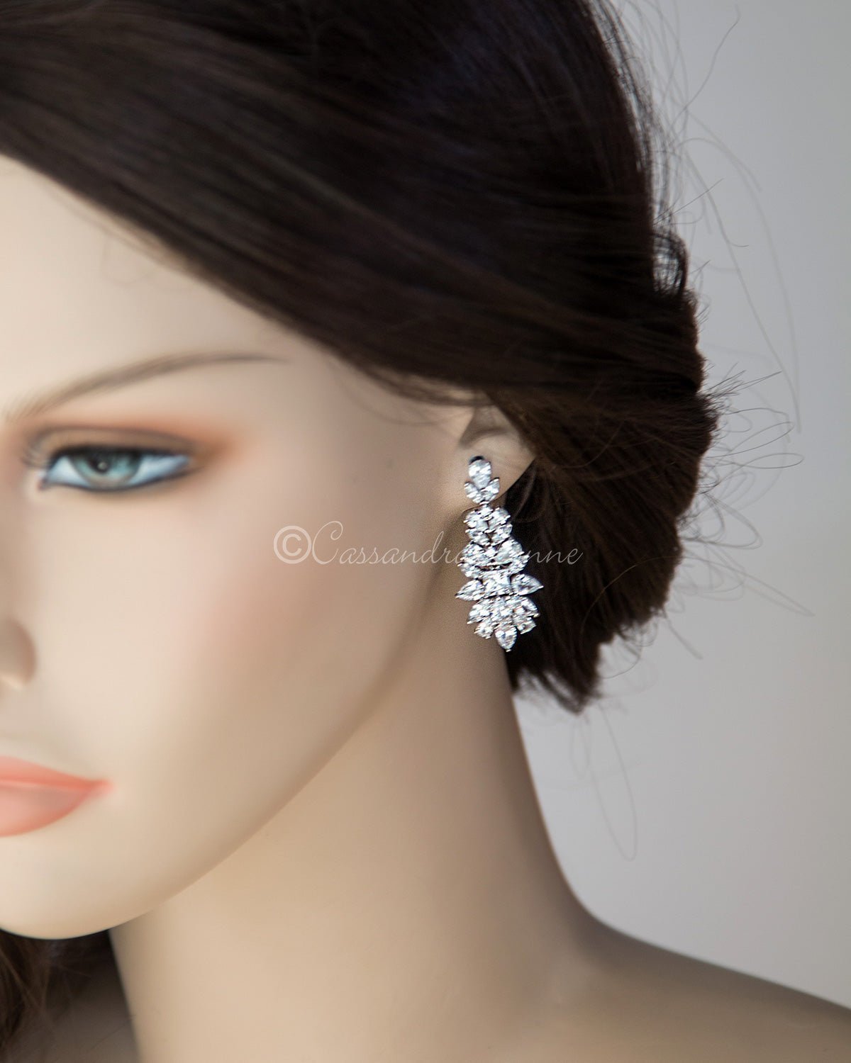 Clip On Vintage Drop Bridal Earrings - Earrings - Cassandra Lynne