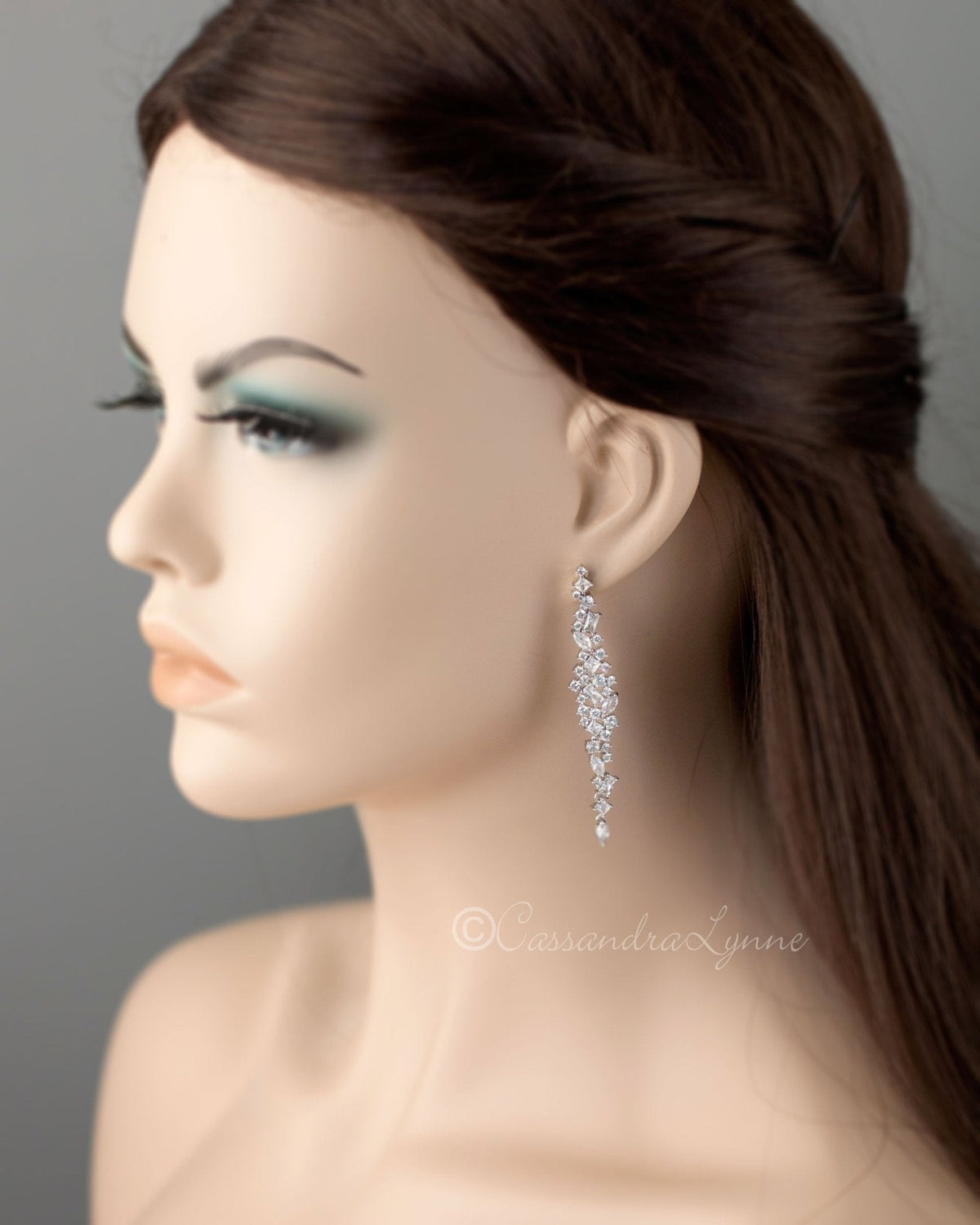 Cluster CZ Bridal Earrings - Earrings - Cassandra Lynne