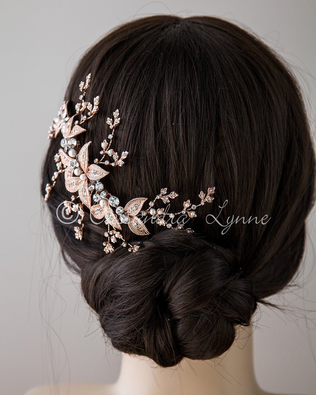 Comb Bridal Headpiece with Ivory Pearls - Cassandra Lynne