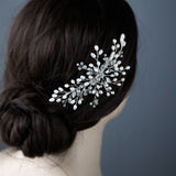 Crystal and Pearl Hair Clip for the Bride - Hair Clips - Cassandra Lynne
