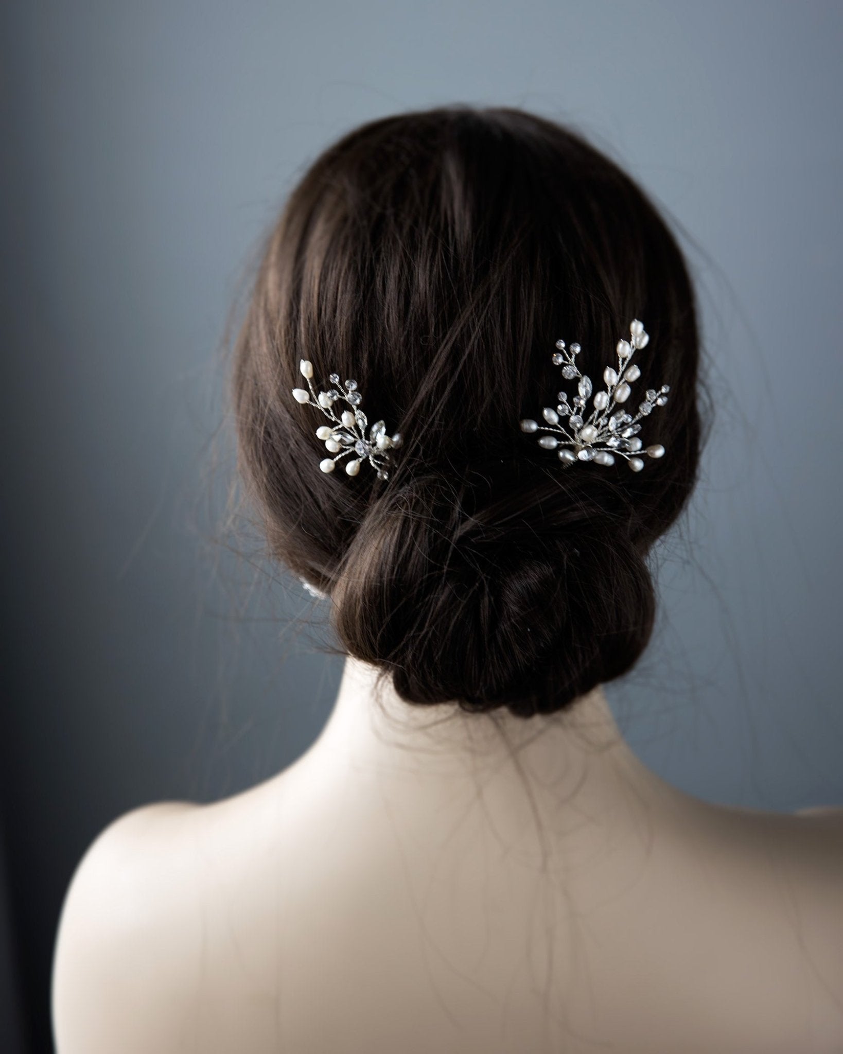 Crystal and Pearl Hair Pin Set - Cassandra Lynne