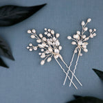 Crystal and Pearl Hair Pin Set - Hair Pins - Cassandra Lynne