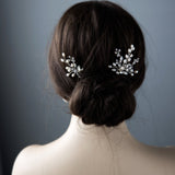 Crystal and Pearl Hair Pin Set - Hair Pins - Cassandra Lynne