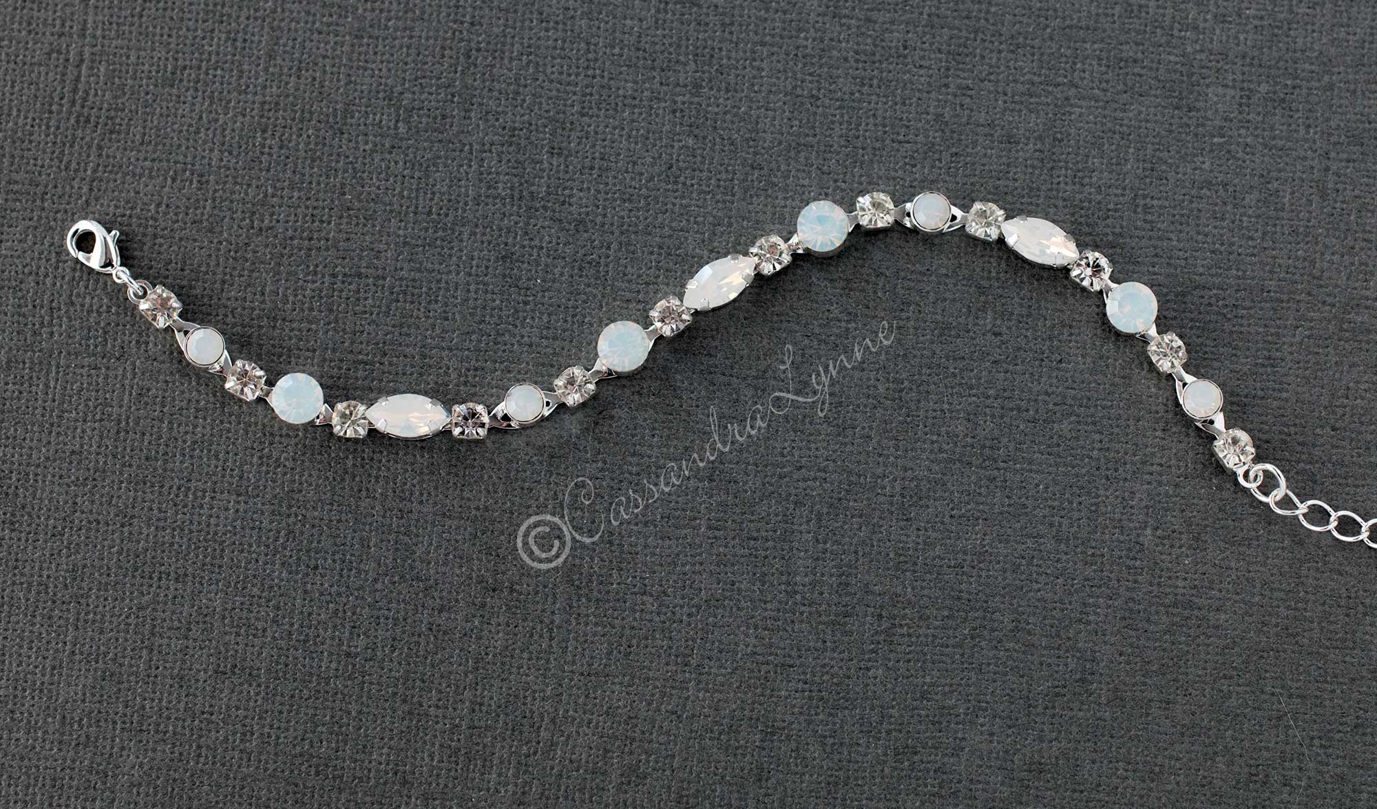 Crystal Bracelet with White Opal Accents - Bracelet - Cassandra Lynne