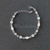 Crystal Bracelet with White Opal Accents - Bracelet - Cassandra Lynne