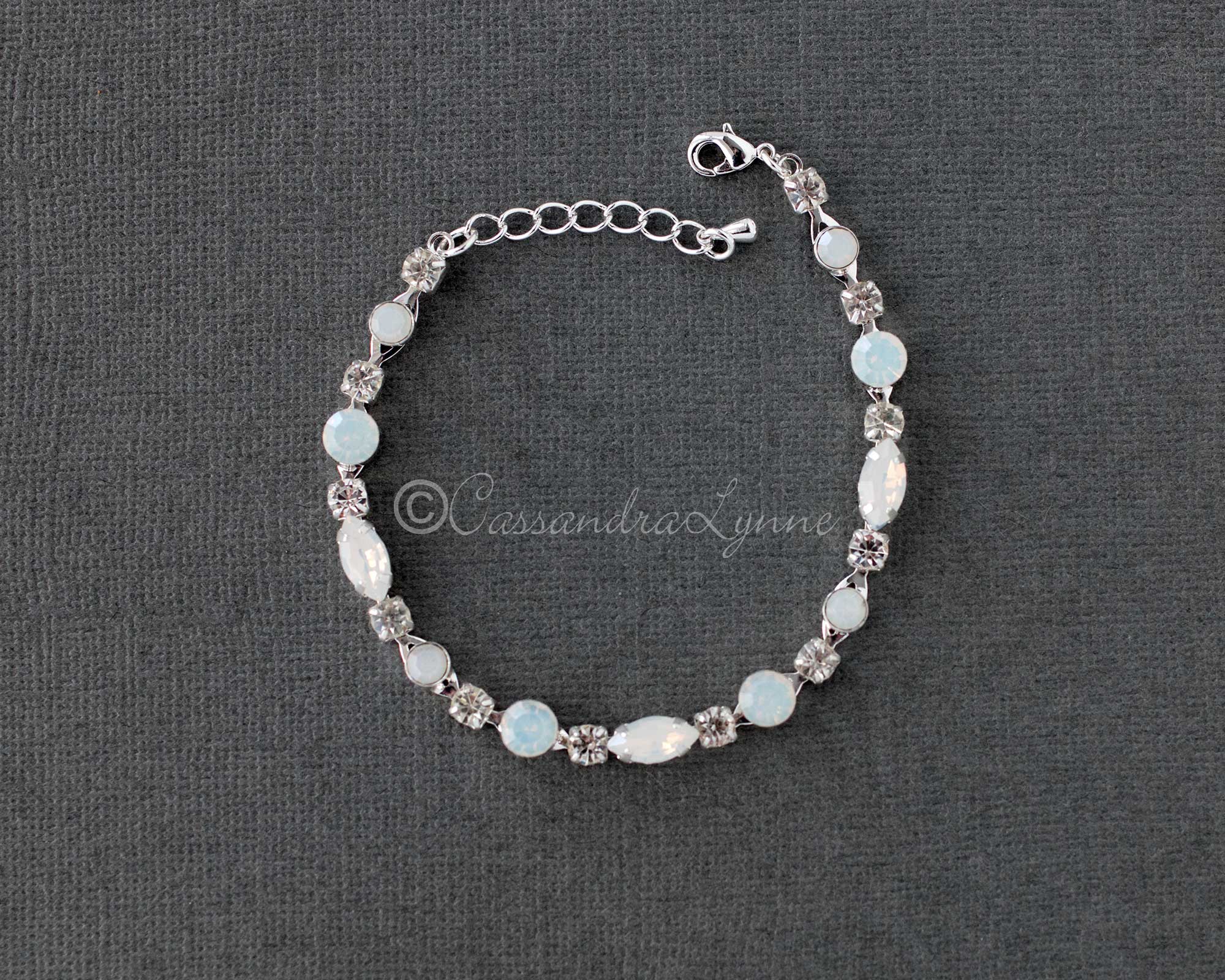 Crystal Bracelet with White Opal Accents - Bracelet - Cassandra Lynne