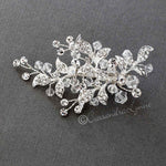 Crystal Bridal Hair Clip with Jeweled Leaves - Hair Clips - Cassandra Lynne