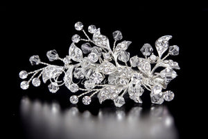 Swarovski crystal bead and rhinestone bridal clip