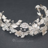 Crystal Flowers Bridal Headband - Headband - Cassandra Lynne