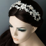 Crystal Flowers Bridal Headband - Headband - Cassandra Lynne