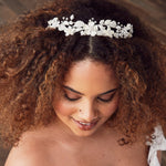 Crystal Flowers Bridal Headband - Headband - Cassandra Lynne