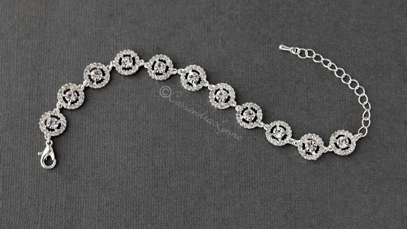 Crystal Halo Bridal Bracelet - Bracelet - Cassandra Lynne