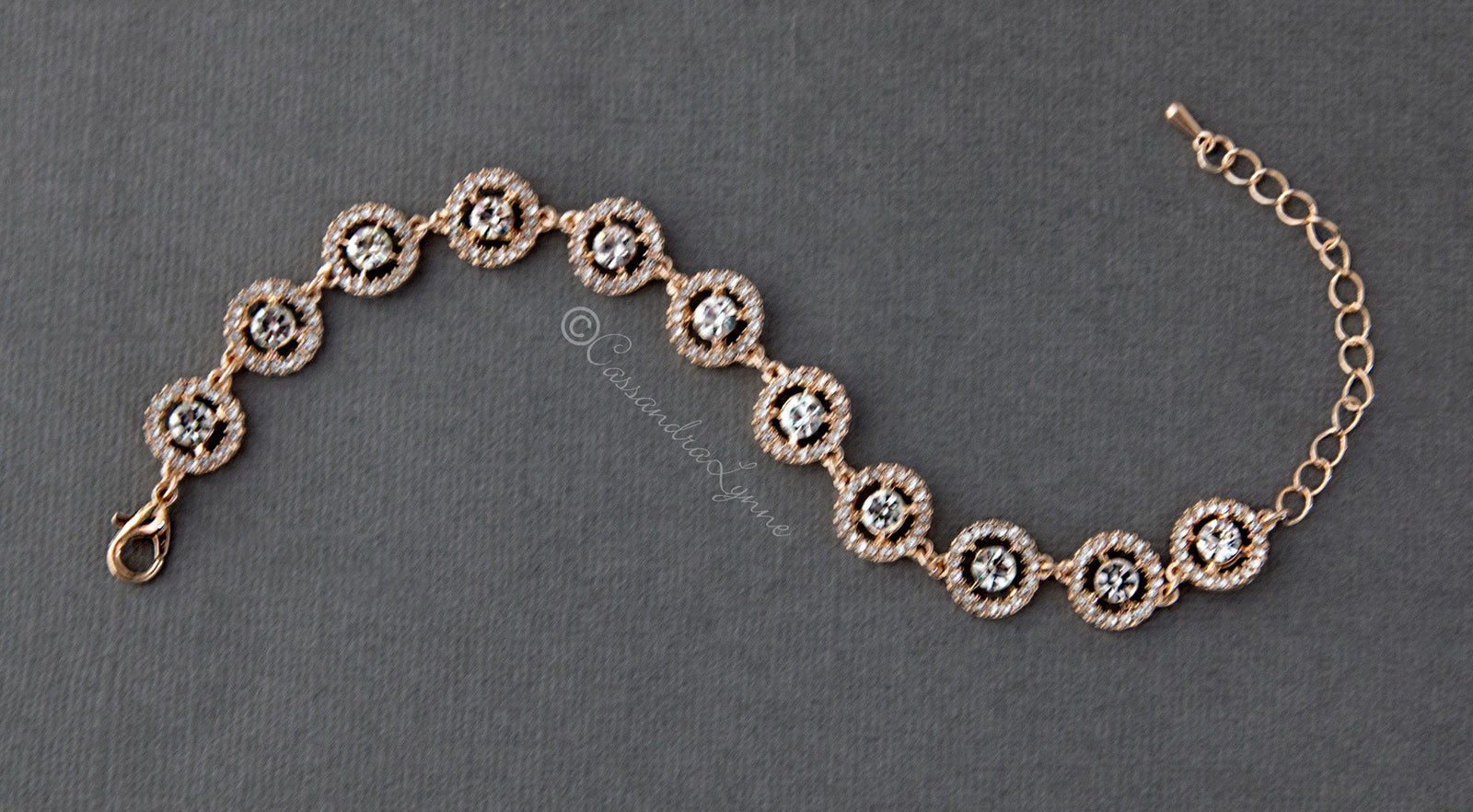 Crystal Halo Bridal Bracelet - Cassandra Lynne