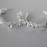 Crystal Pear and Flower Hoop Earrings - Earrings - Cassandra Lynne
