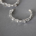Crystal Pear and Flower Hoop Earrings - Earrings - Cassandra Lynne
