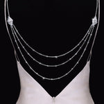 Crystal Wedding Dress Back Jewelry
