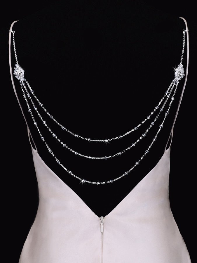 Crystal Wedding Dress Back Jewelry - Back Necklace - Cassandra Lynne
