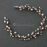 Crystal Wedding Hair Vine with Pearls - Hair Vine - Cassandra Lynne