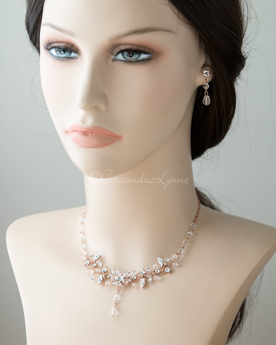 Crystal Wedding Necklace Set - Cassandra Lynne