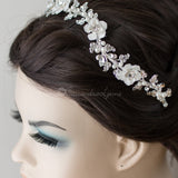 Crystalline Flower Wedding Headband - Headband - Cassandra Lynne