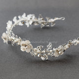 Crystalline Flower Wedding Headband - Headband - Cassandra Lynne