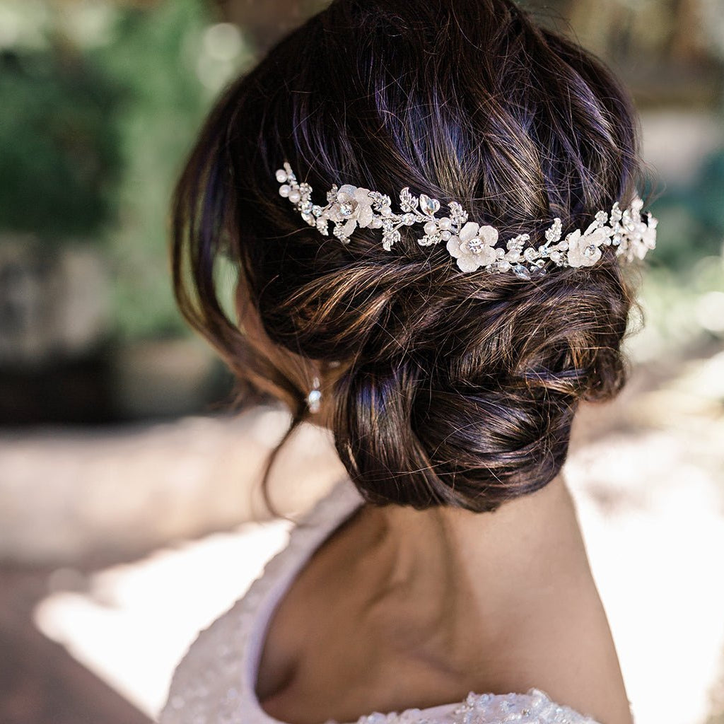 Crystalline Flower Wedding Headband - Headband - Cassandra Lynne