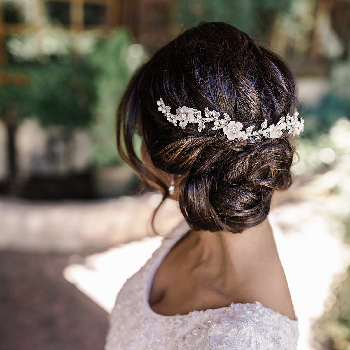 Crystalline Flower Wedding Headband - Headband - Cassandra Lynne