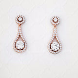 Cubic Zirconia Drop Earrings Teardrop Shaped - Earrings - Cassandra Lynne