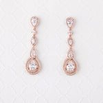 Cubic Zirconia Earrings Pave Teardrop and Marquise - Earrings - Cassandra Lynne