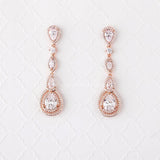 Cubic Zirconia Earrings Pave Teardrop and Marquise - Earrings - Cassandra Lynne