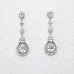 Cubic Zirconia Earrings Pave Teardrop and Marquise - Earrings - Cassandra Lynne