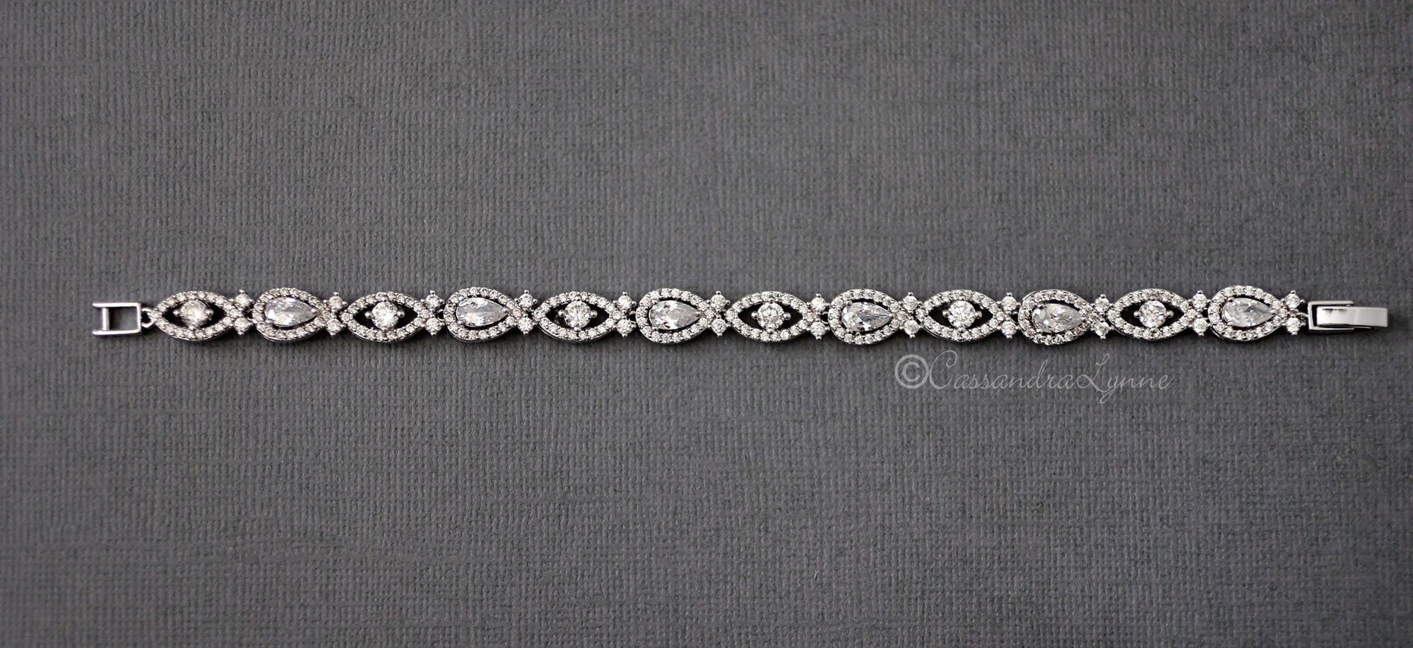 Cubic Zirconia Pave Set Bridal Bracelet - Cassandra Lynne