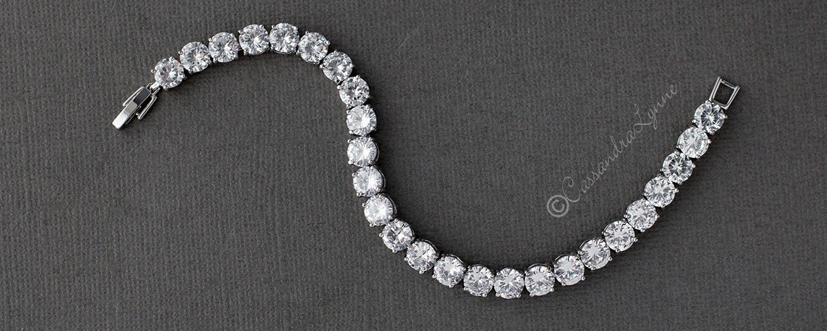 Cubic Zirconia Tennis Bridal Bracelet - Bracelet - Cassandra Lynne