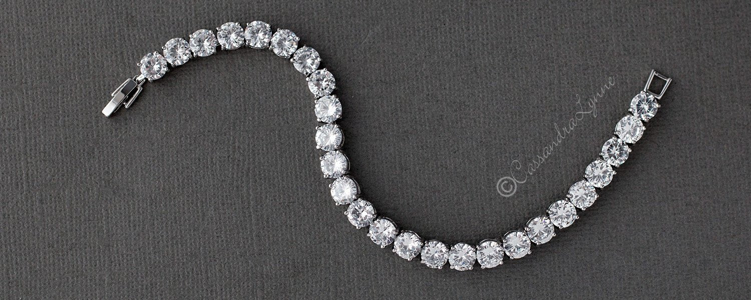 Cubic Zirconia Tennis Bridal Bracelet - Bracelet - Cassandra Lynne