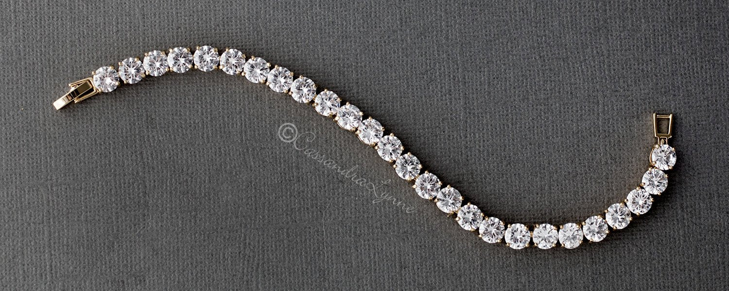 Cubic Zirconia Tennis Bridal Bracelet - Cassandra Lynne