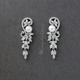 Cultured Pearl and CZ Wedding Earrings - Earrings - Cassandra Lynne
