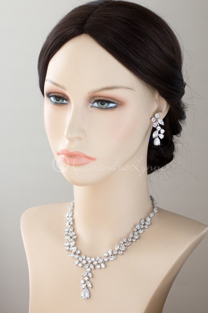 CZ Bridal Necklace Set of Multi - Shape Jewels - Necklace Set - Cassandra Lynne