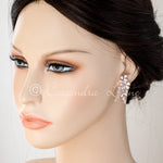 CZ Earrings Teardrop Flower Vine Drop - Earrings - Cassandra Lynne