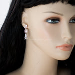 CZ Elongated Drop Wedding Earrings - Earrings - Cassandra Lynne
