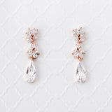 CZ Elongated Drop Wedding Earrings - Earrings - Cassandra Lynne