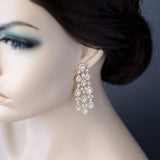CZ Layered Chandelier Pear Drop Earrings - Earrings - Cassandra Lynne