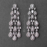 CZ Layered Chandelier Pear Drop Earrings - Cassandra Lynne