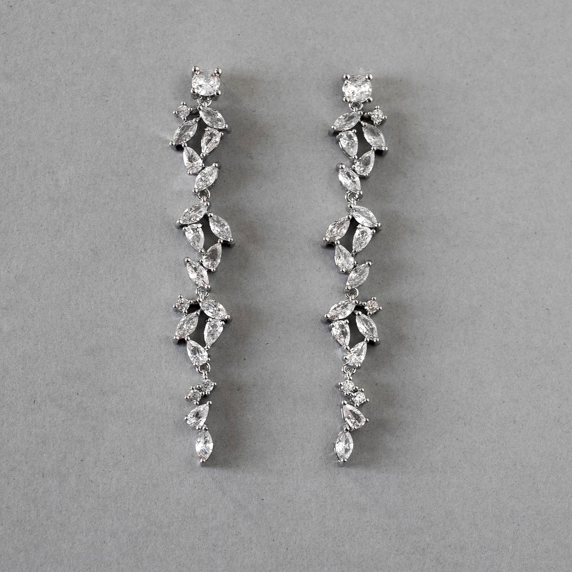 CZ Marquise Bridal Drop Earrings - Earrings - Cassandra Lynne