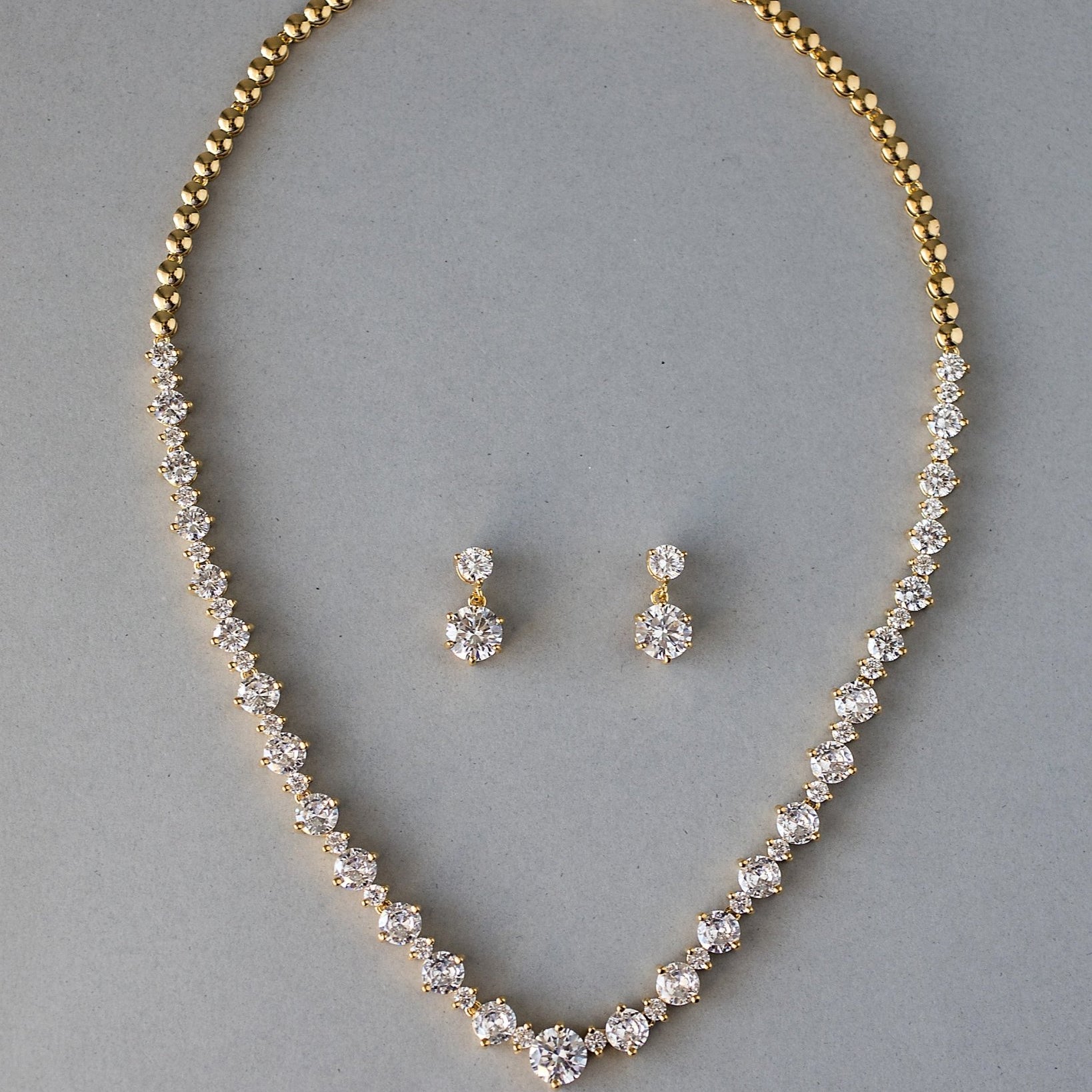 CZ Necklace and Earring Set - Necklace Set - Cassandra Lynne