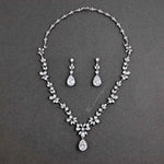 CZ Necklace Set Floral Design - Necklace Set - Cassandra Lynne