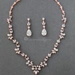 CZ Necklace Set Floral Design - Necklace Set - Cassandra Lynne