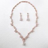 CZ Necklace Set Floral Design - Necklace Set - Cassandra Lynne
